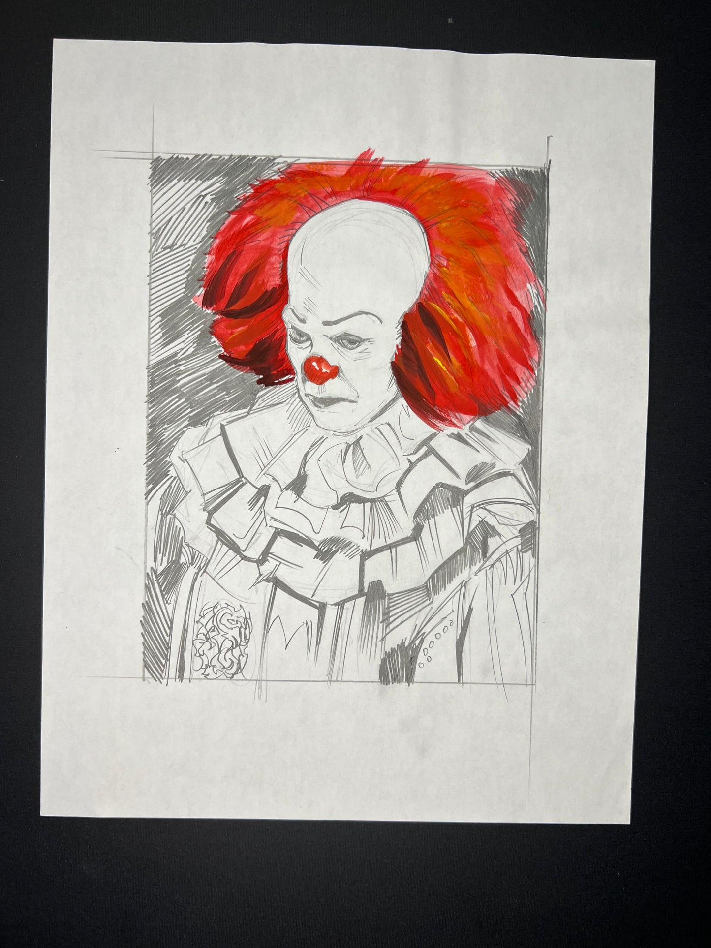 '80's IT Pennywise' original Art by Venamis Eli Hyder
