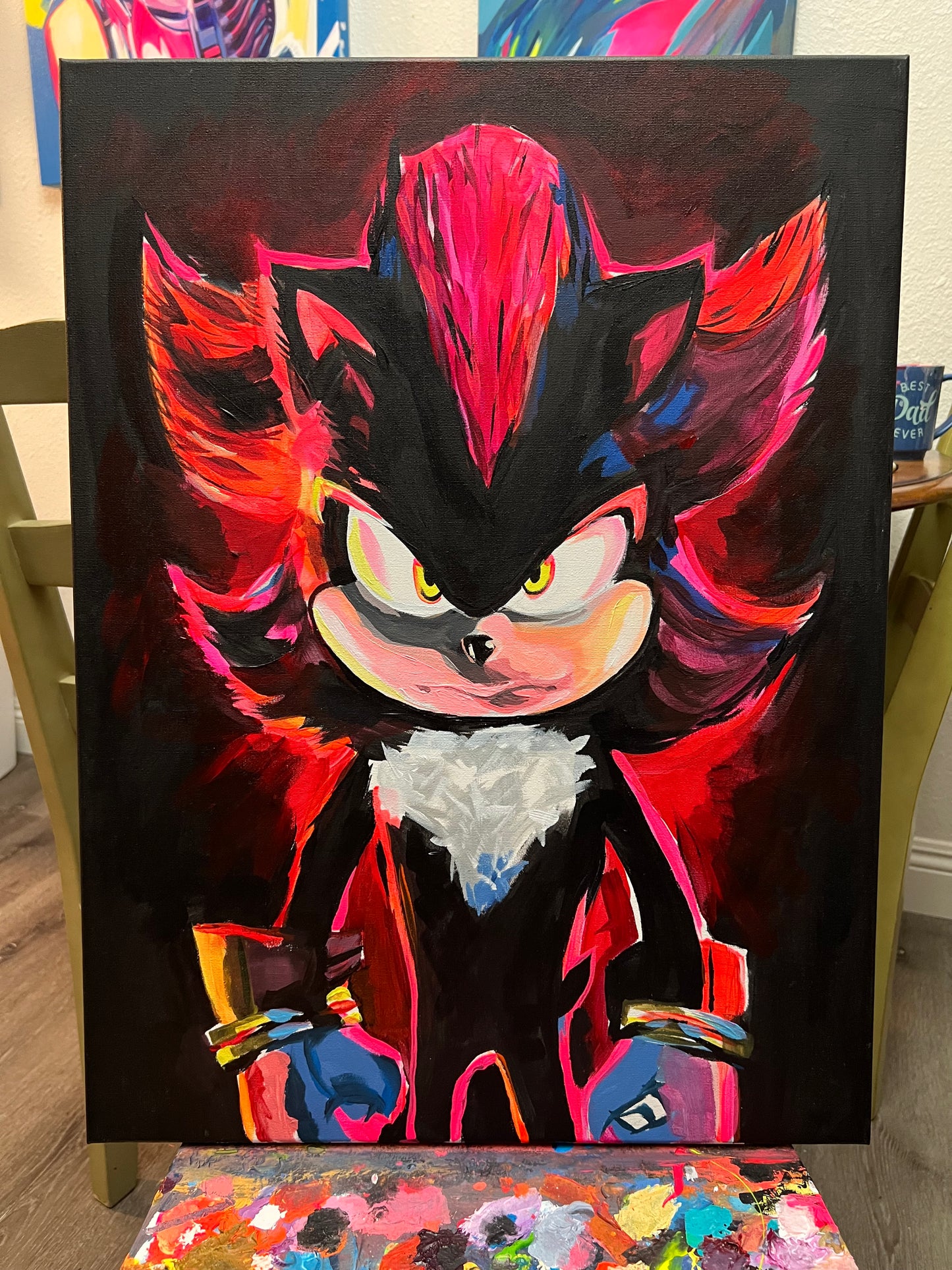 'Shadow' handmade original canvas painting by Venamis Eli Hyder
