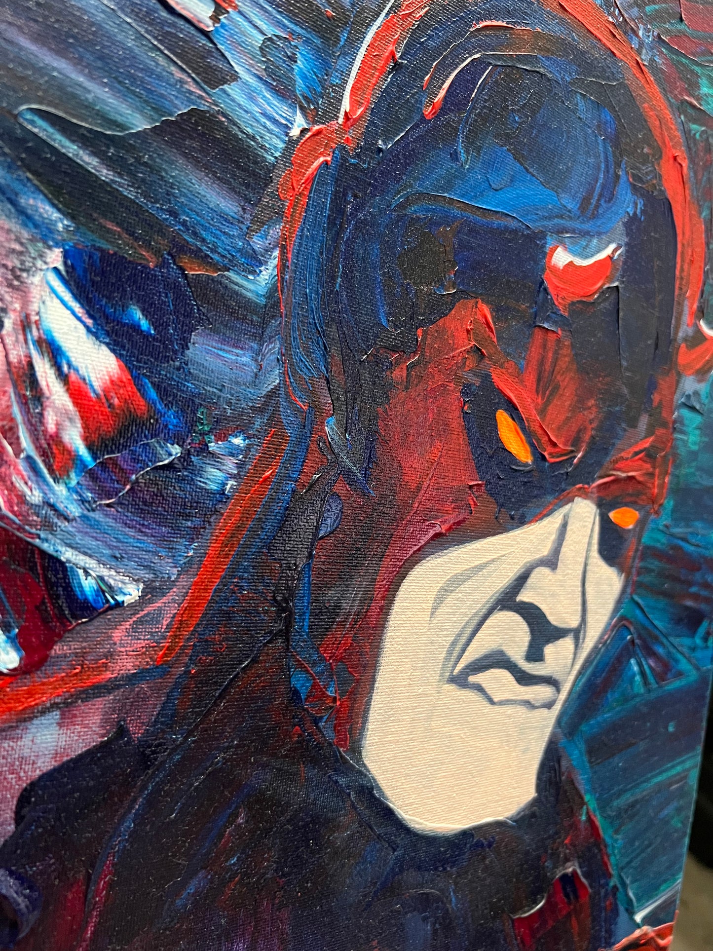 'Daredevil' handmade original canvas painting by Venamis Eli Hyder