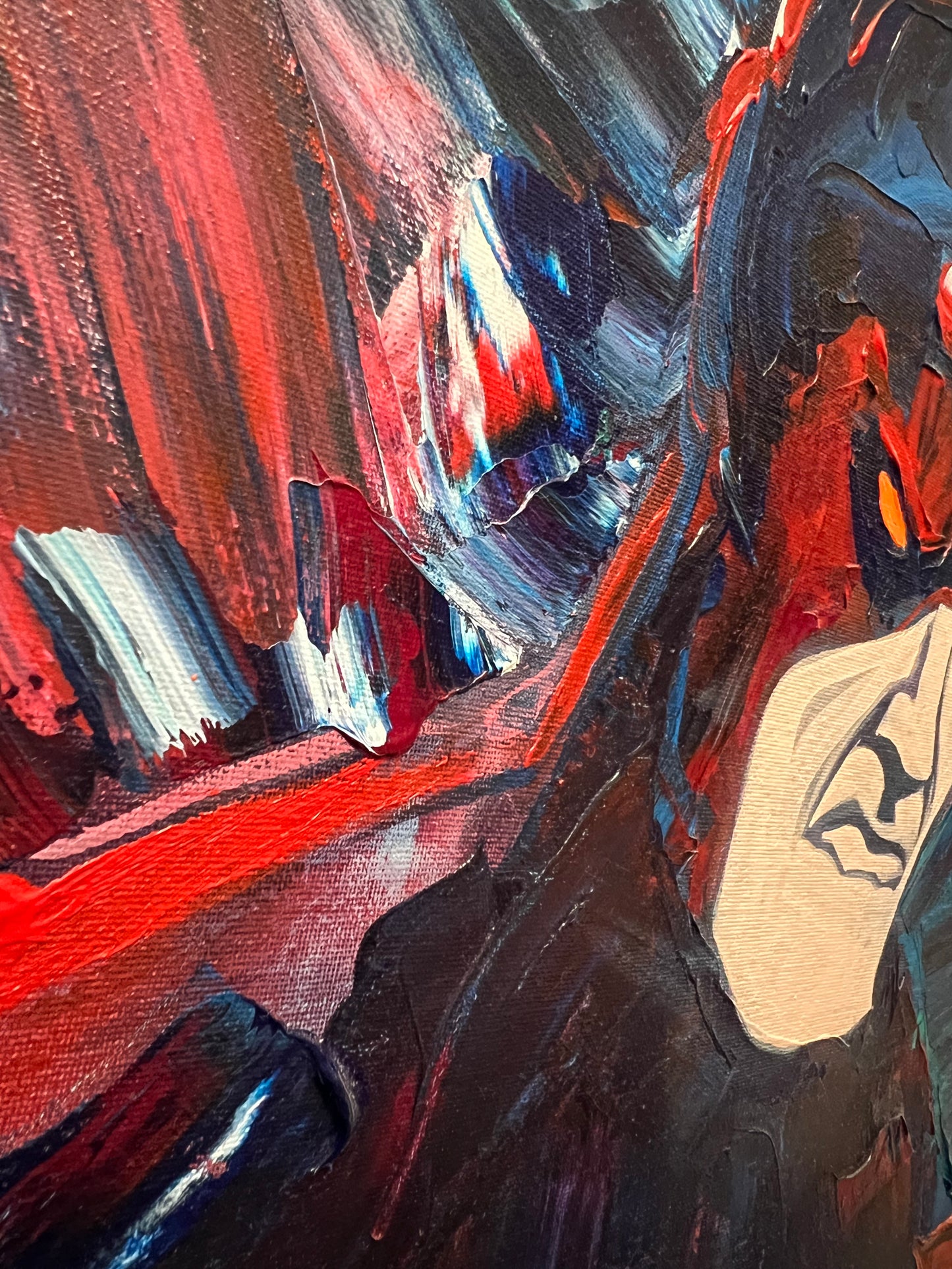 'Daredevil' handmade original canvas painting by Venamis Eli Hyder