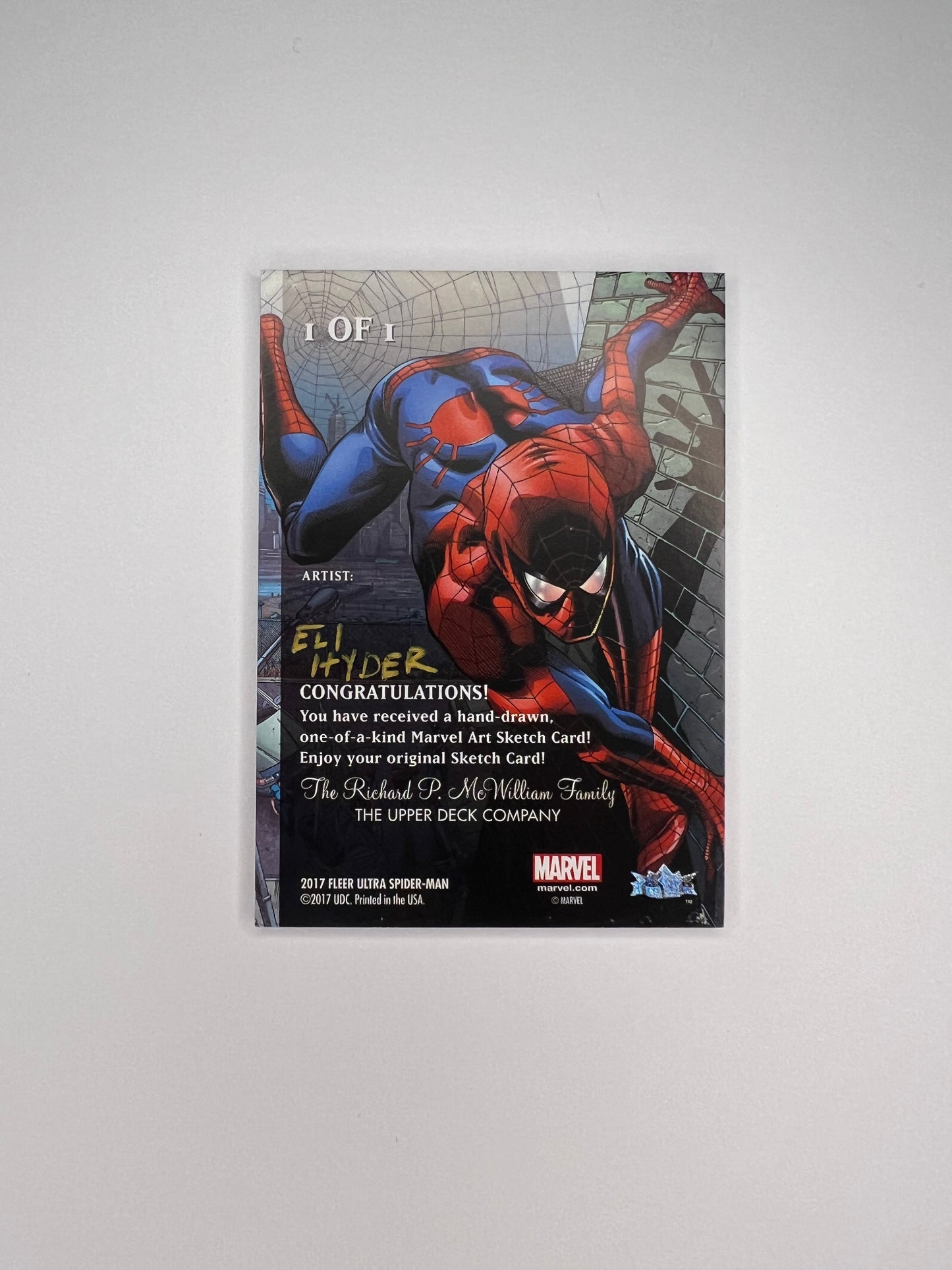Official FLEER ULTRA Spiderman Carnage sketch card by Venamis Eli Hyder