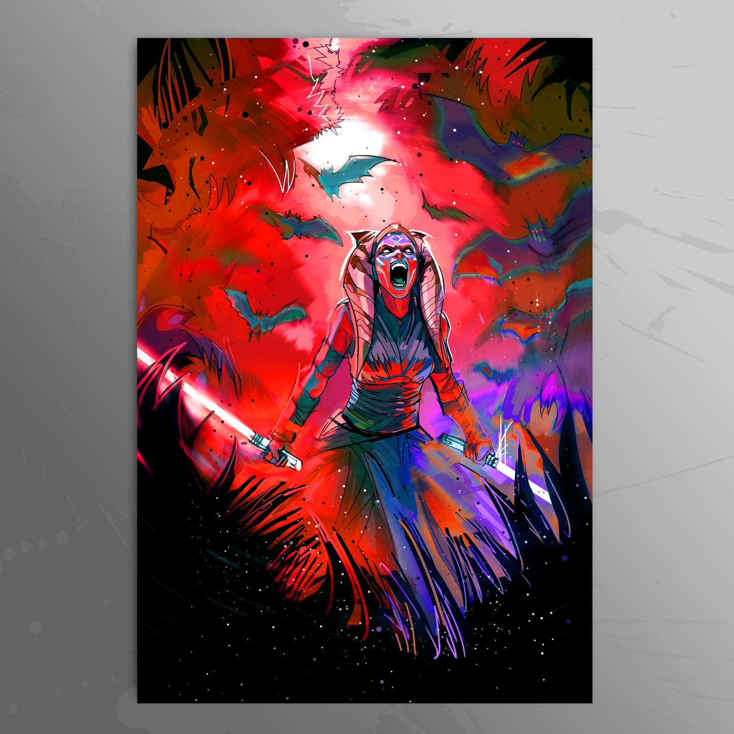 'Losing It -Red ' art print by Venamis Eli Hyder