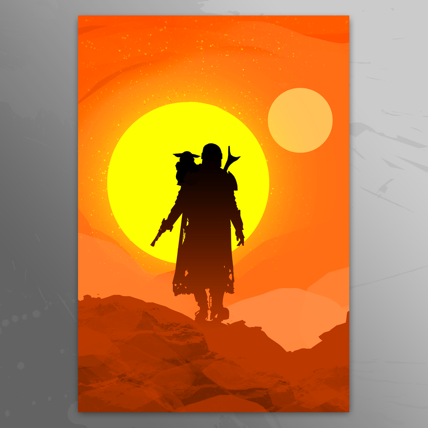 'Mando Sunset' art print by Venamis Eli Hyder