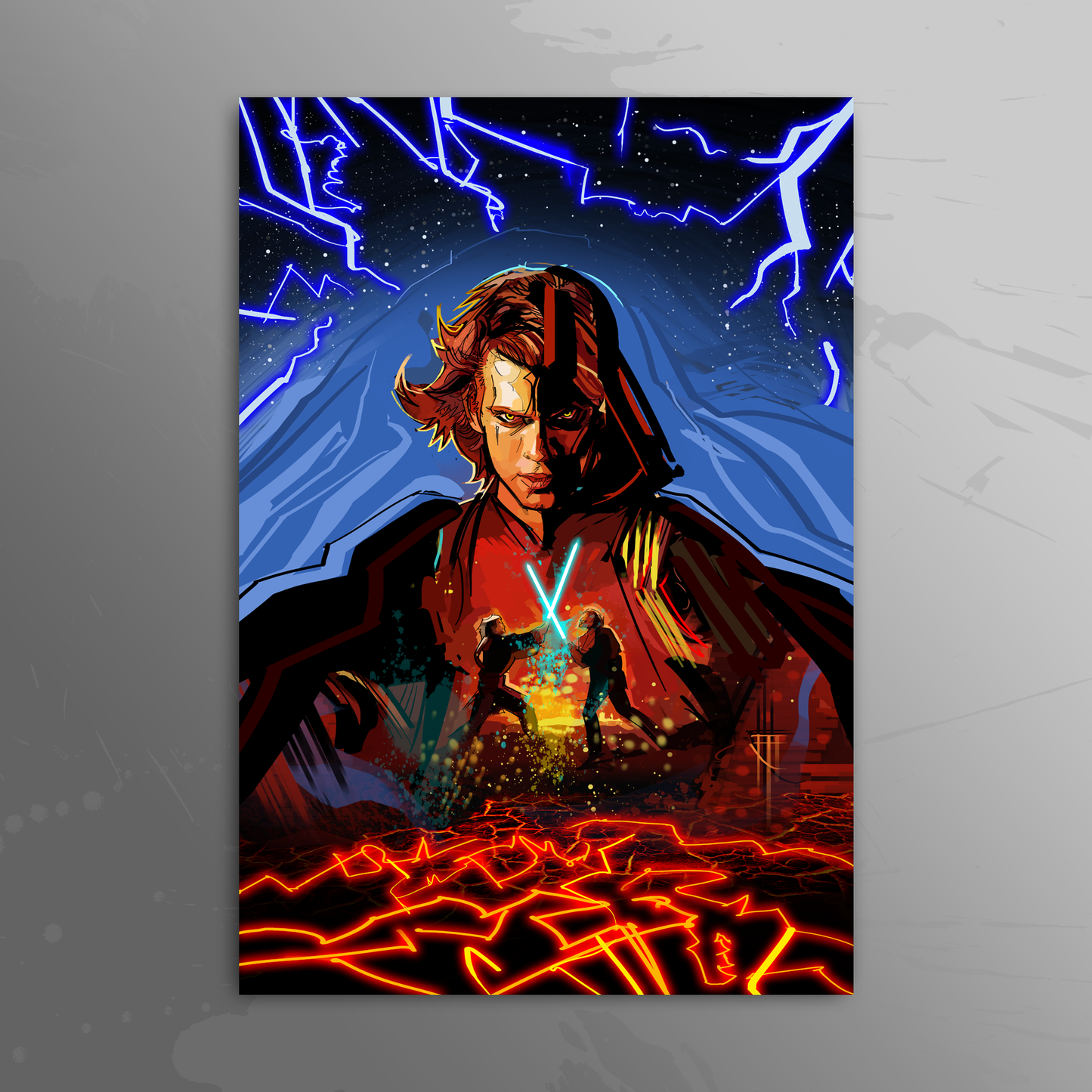 'Fire and Lightning' art print by Venamis Eli Hyder