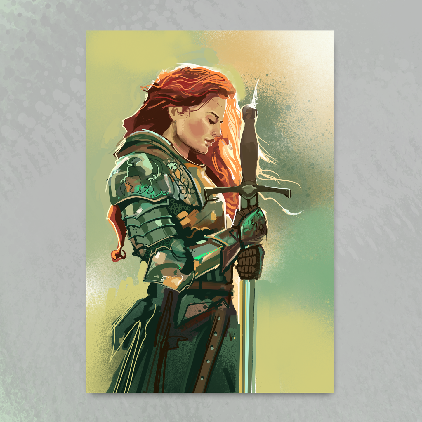 'Celtic Warrior' art print by Venamis Eli Hyder