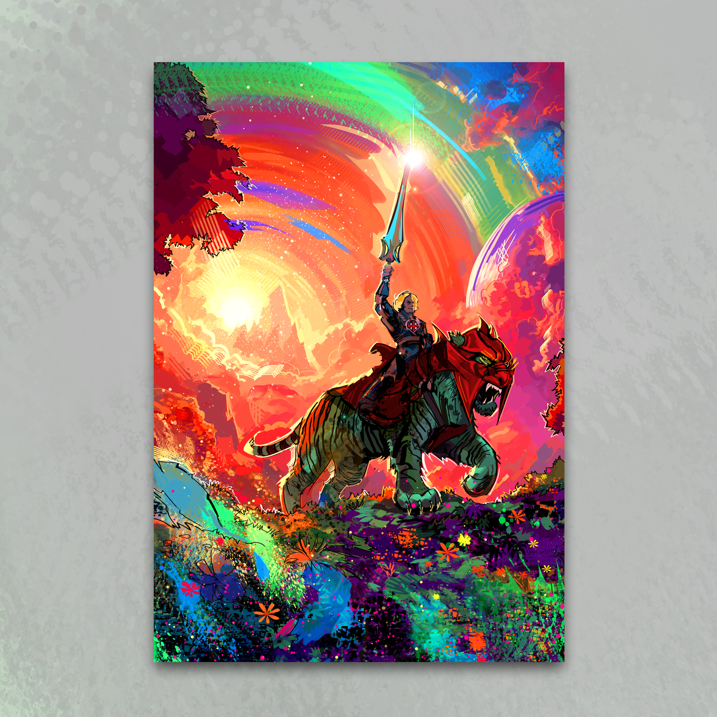 'He-Man and Battle Cat' art print by Venamis Eli Hyder