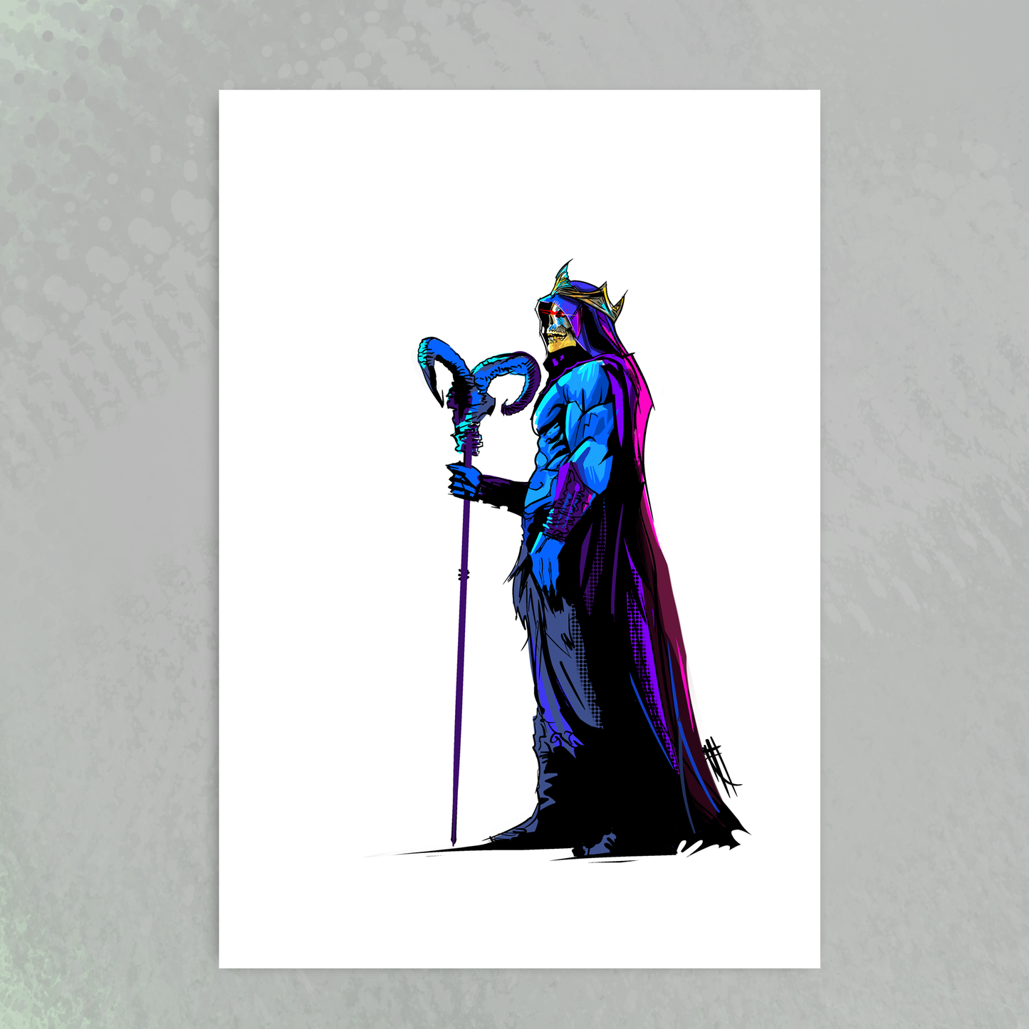 'King Skeletor' art print by Venamis Eli Hyder