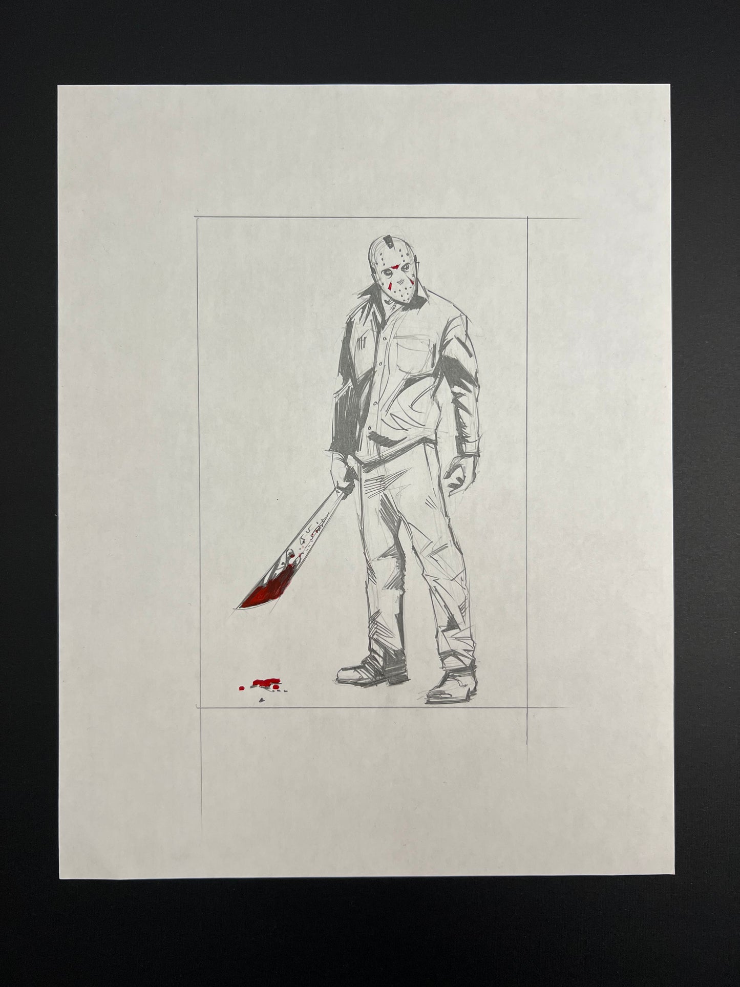 'Jason' hand drawn sketch by Venamis Eli Hyder