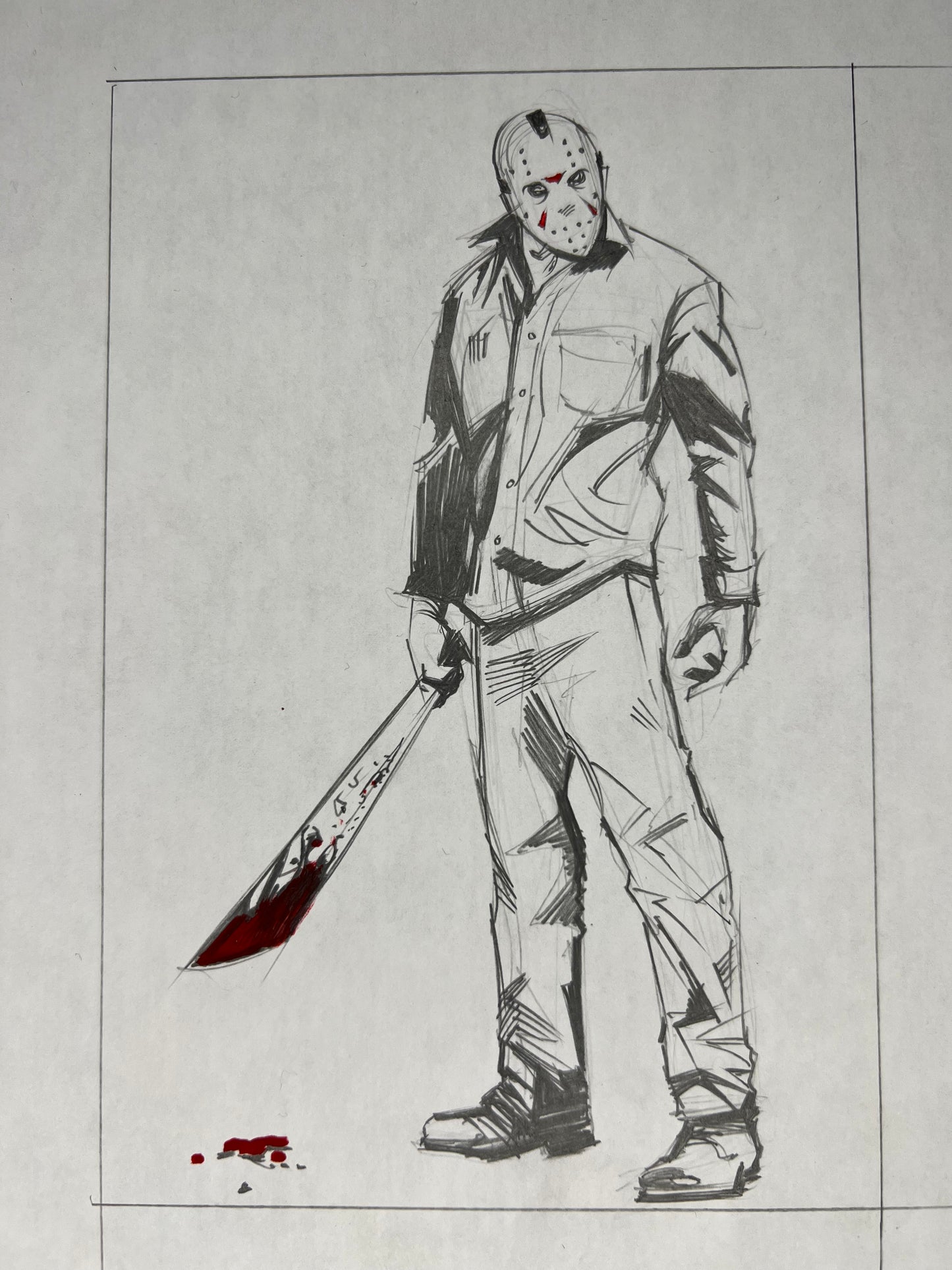 'Jason' hand drawn sketch by Venamis Eli Hyder