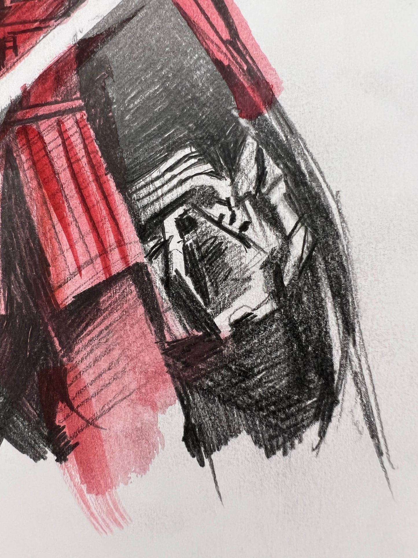 'Kylo Red' hand drawn sketch by Venamis Eli Hyder