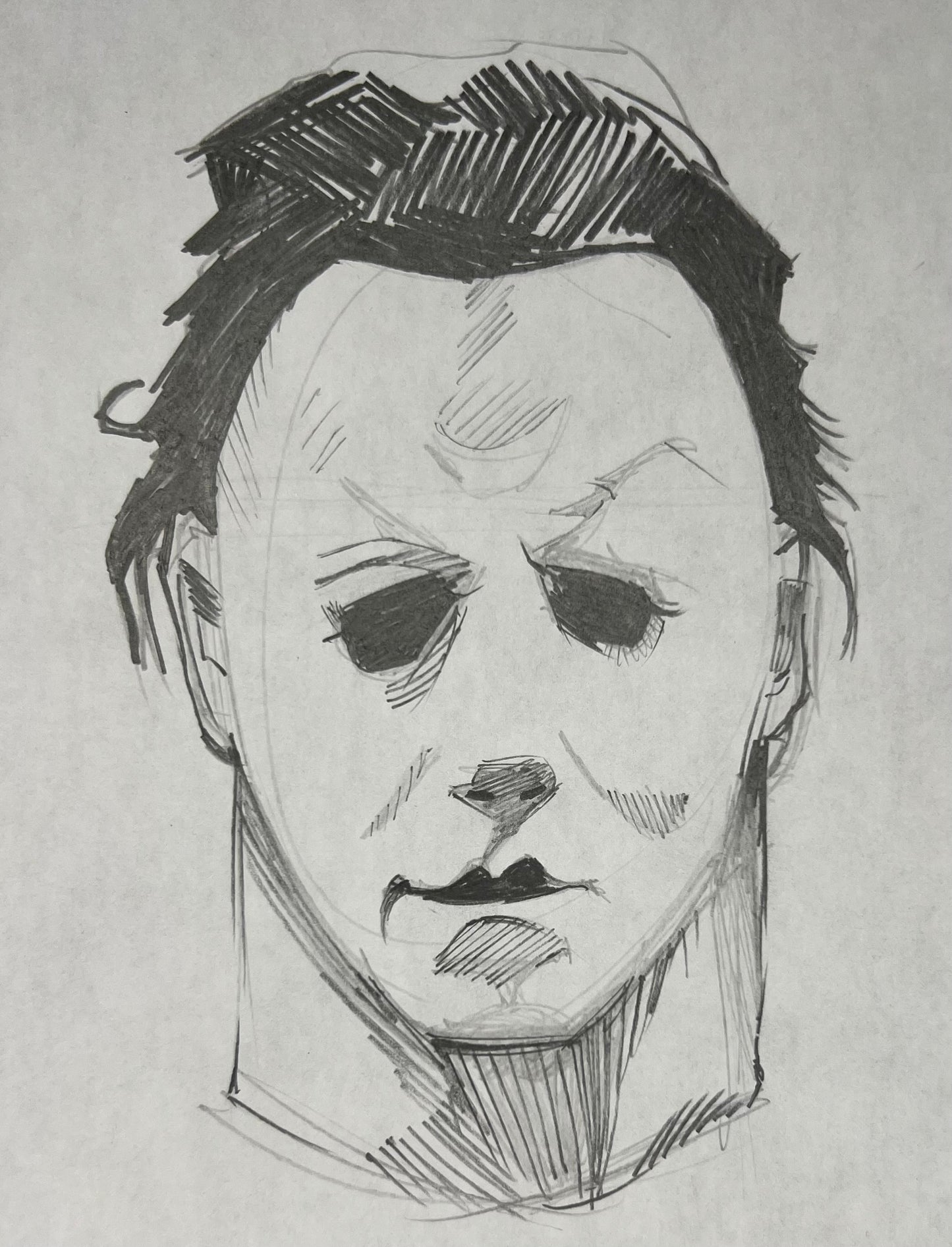 'Michael Myers" pencil sketch by Venamis Eli Hyder