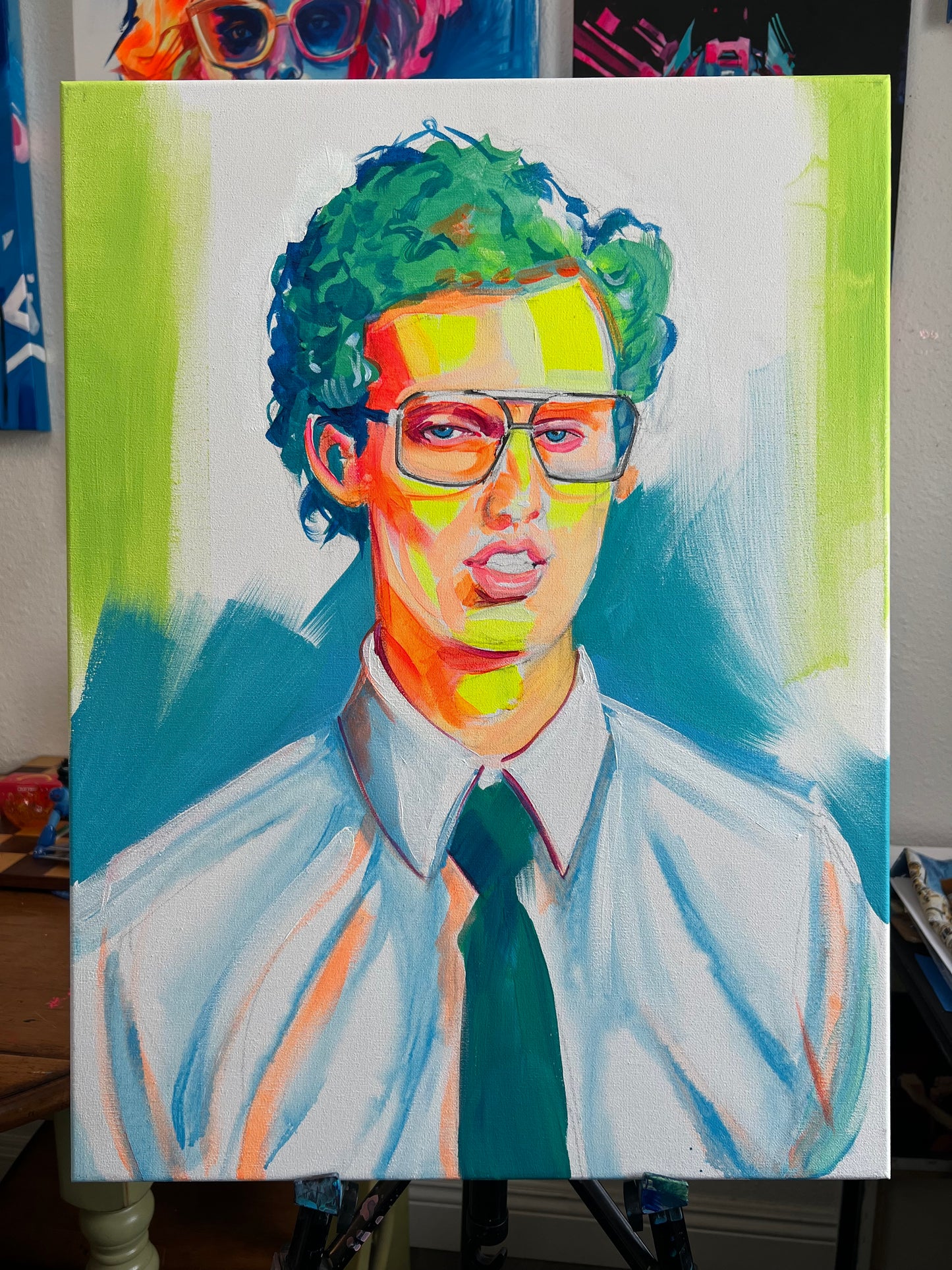 "NapolNeon" canvas painting by Venamis Eli Hyder