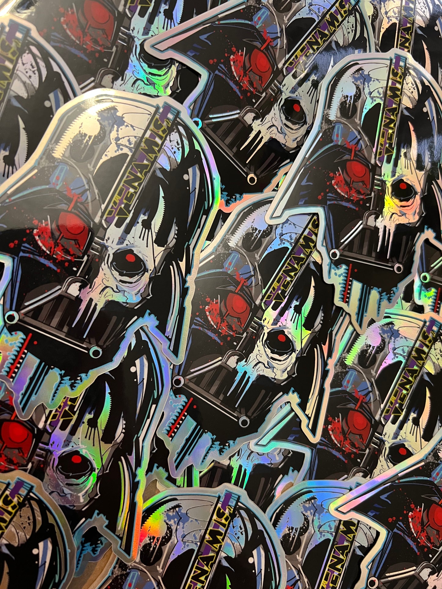 'Holo Skull' sticker by Venamis Eli Hyder