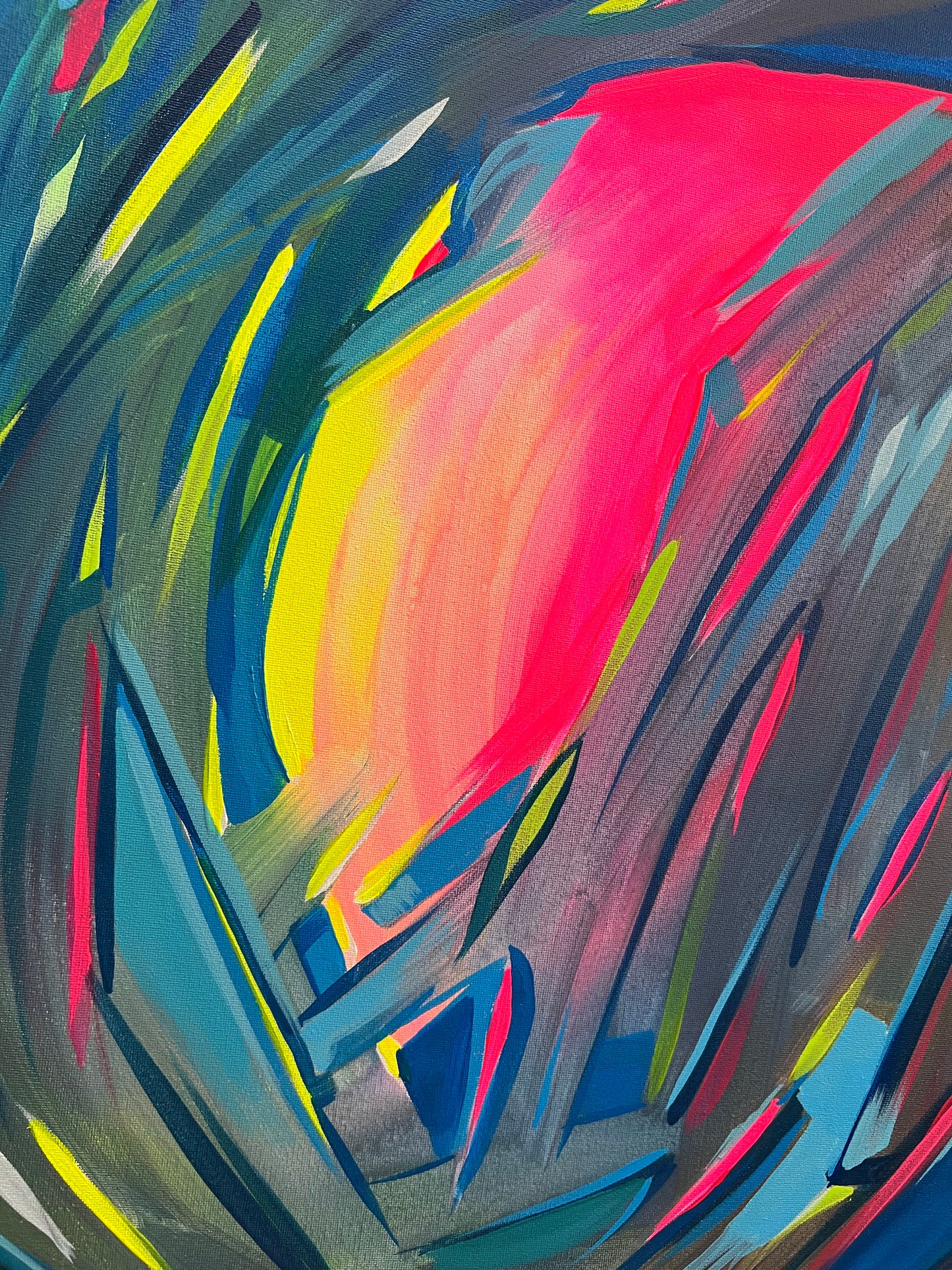 'Crystal Cave' handmade original canvas painting by Venamis Eli Hyder