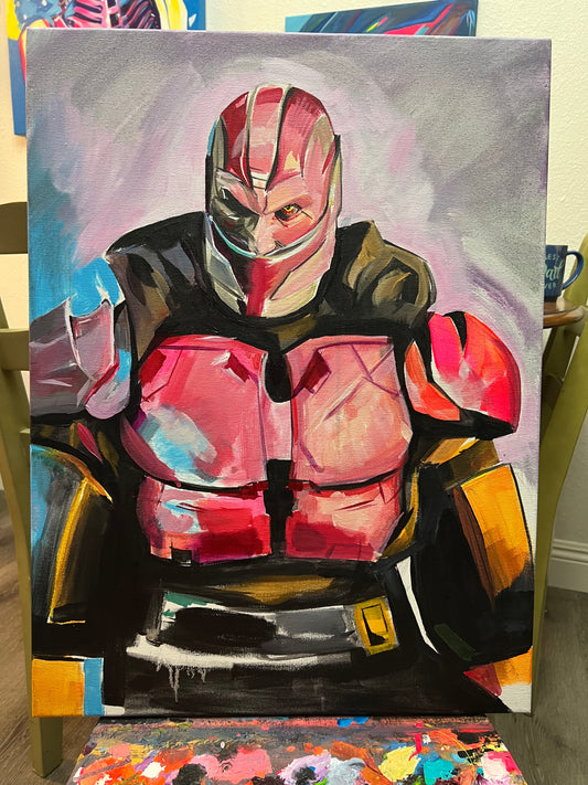 'Darth Malak' handmade original canvas painting by Venamis Eli Hyder