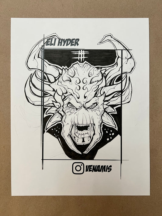 'Darth Krayt' hand drawn Art by Venamis Eli Hyder