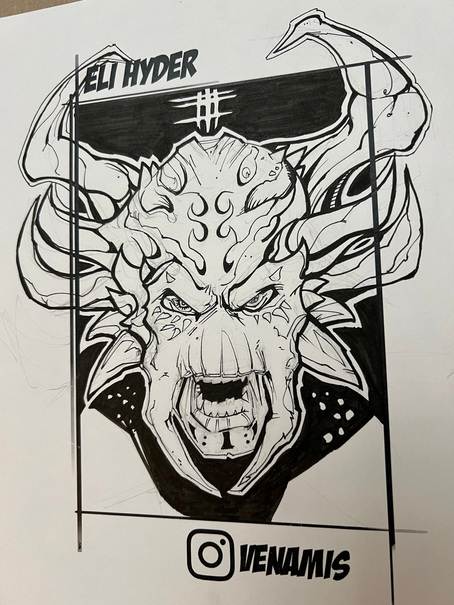 'Darth Krayt' hand drawn Art by Venamis Eli Hyder