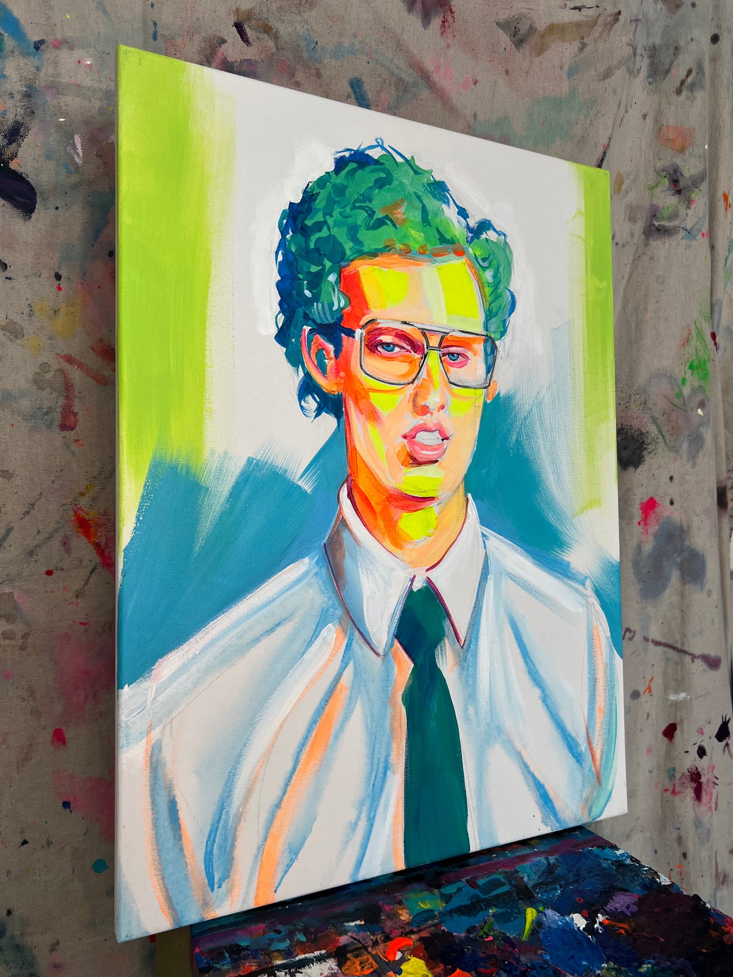 "NapolNeon" canvas painting by Venamis Eli Hyder