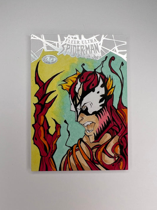 Official FLEER ULTRA Spiderman Carnage sketch card by Venamis Eli Hyder