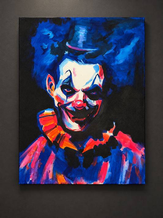 clown painting studio view