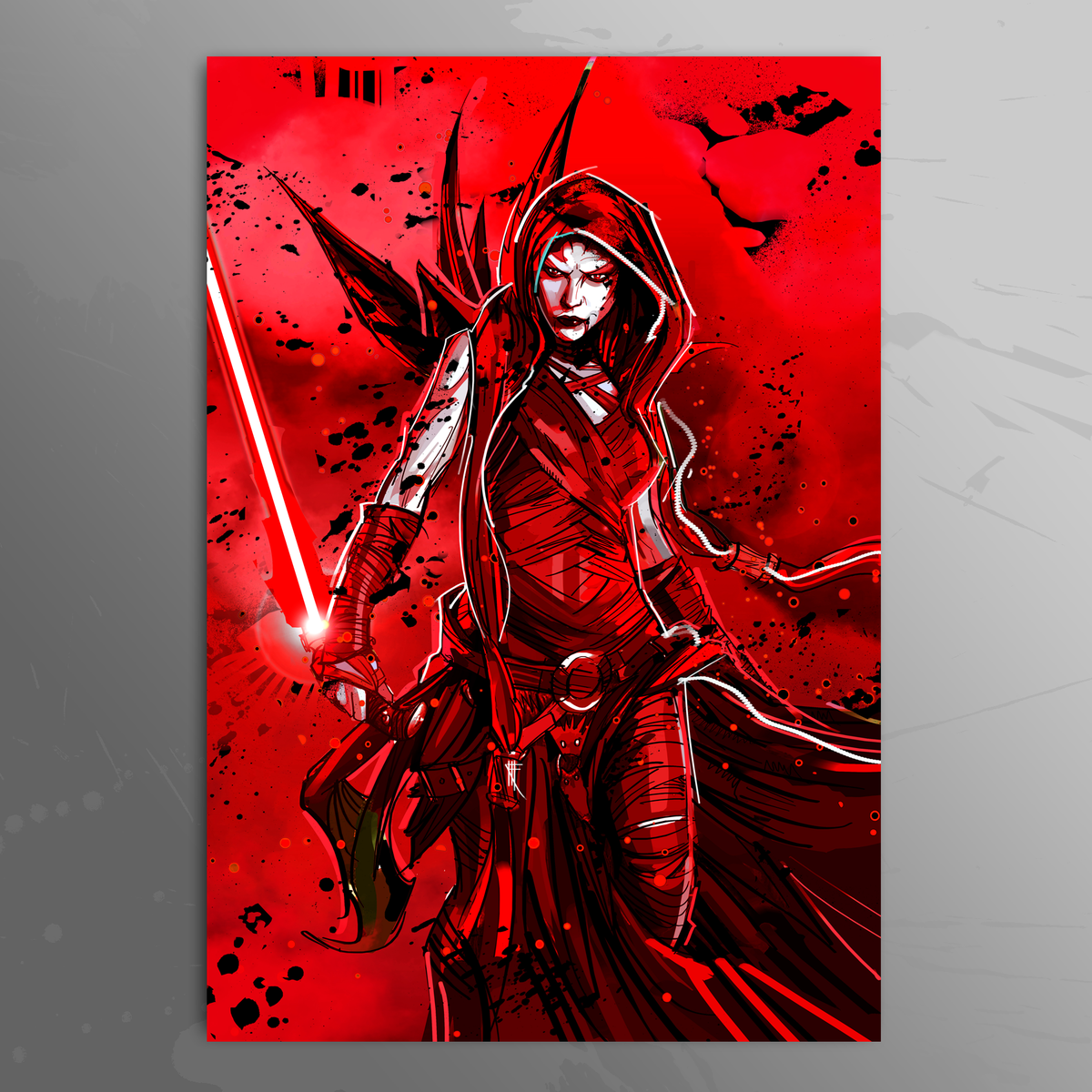 'Lady In Red' art print by Venamis Eli Hyder