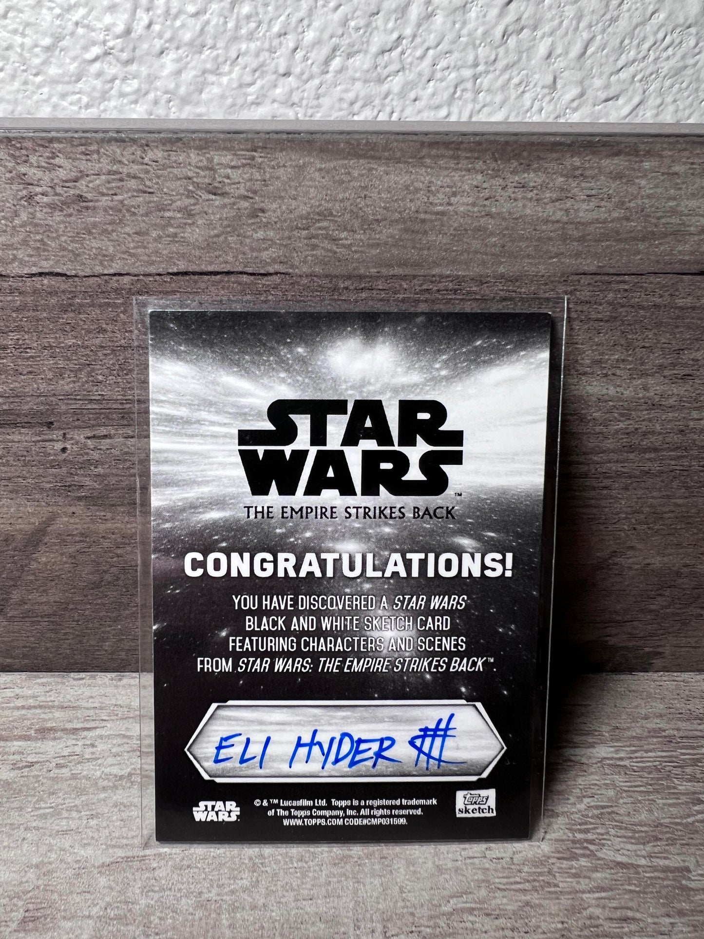 Official TOPPS STAR WARS sketch card by Venamis Eli Hyder