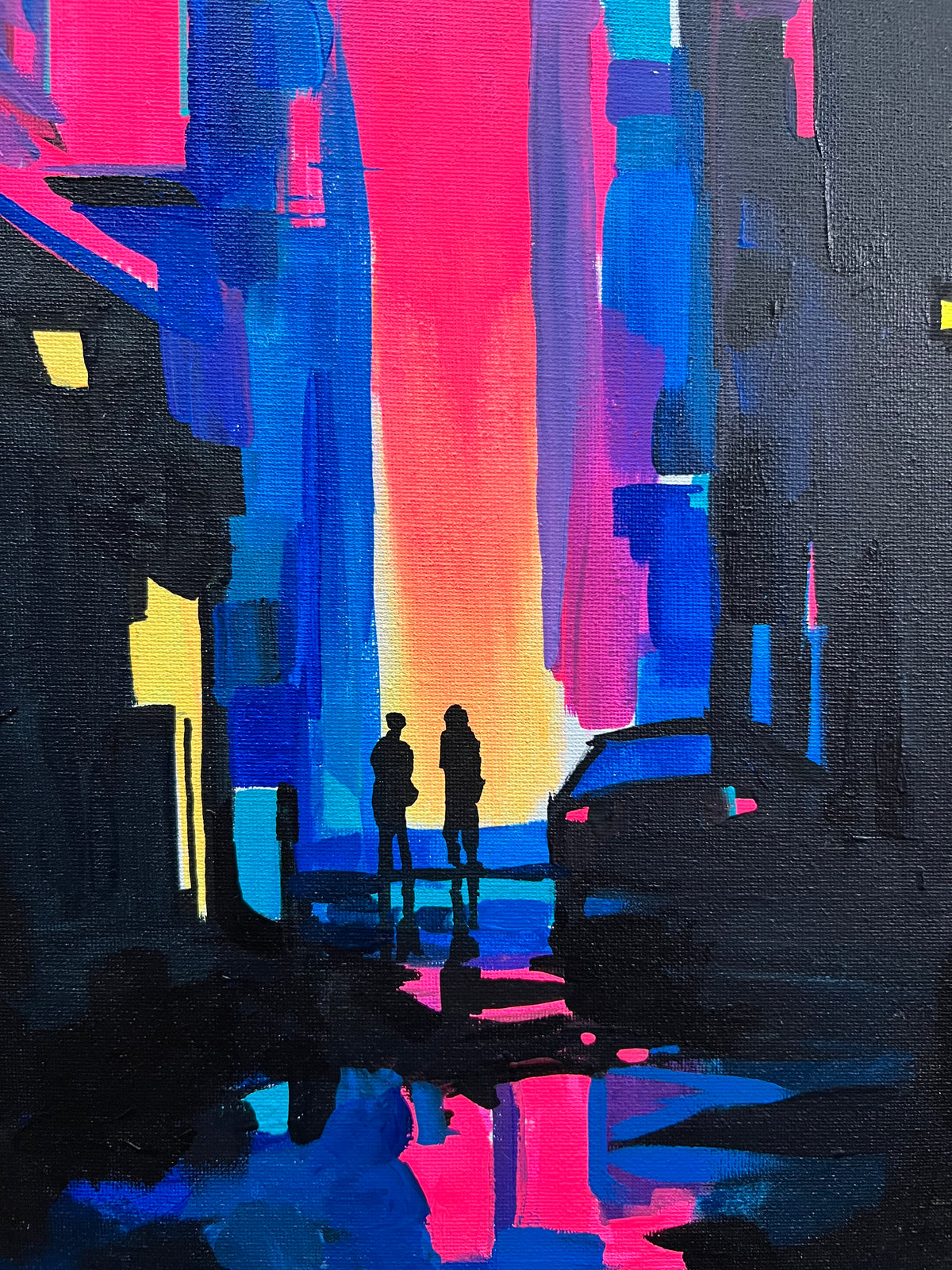 Neon Alley 2 painting detail