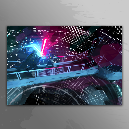 'ESB Lightsaber Duel' art print by Venamis Eli Hyder