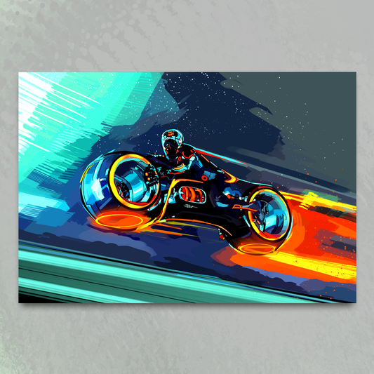 'Flying Light Cycle ' art print by Venamis Eli Hyder