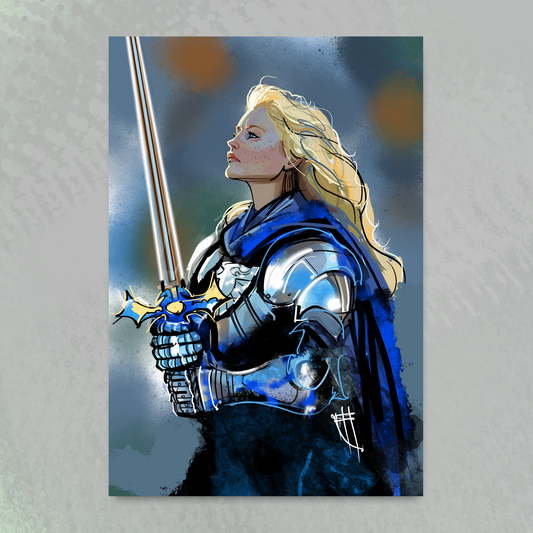 'Blue Knight' art print by Venamis Eli Hyder