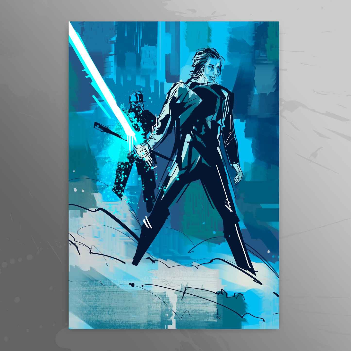 'Blue Ben Solo' art print by Venamis Eli Hyder