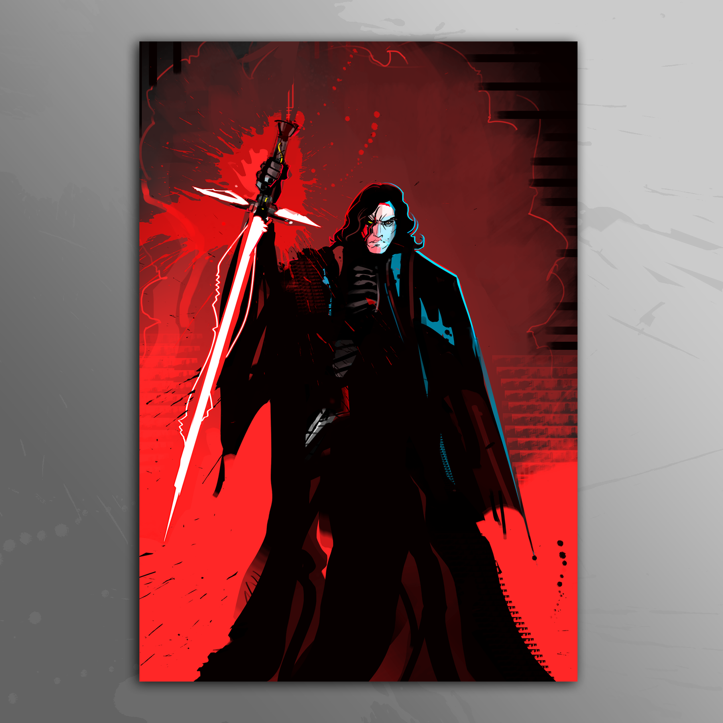 'Kylo Ren Scarred' art print by Venamis Eli Hyder