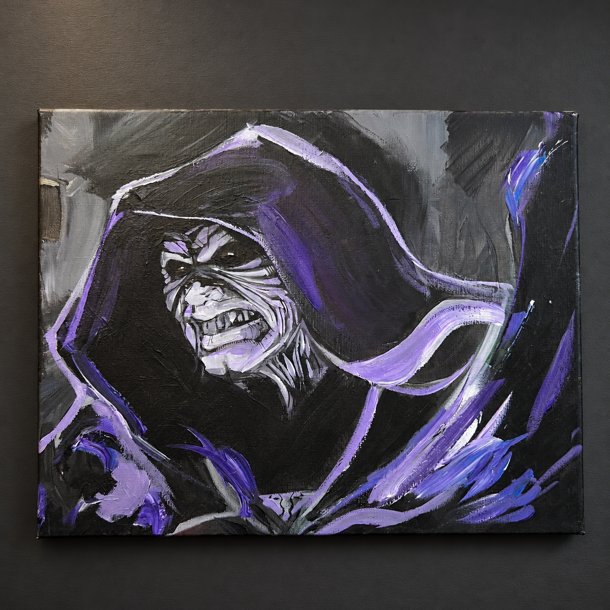 The Emperor original canvas painting, studio-style view