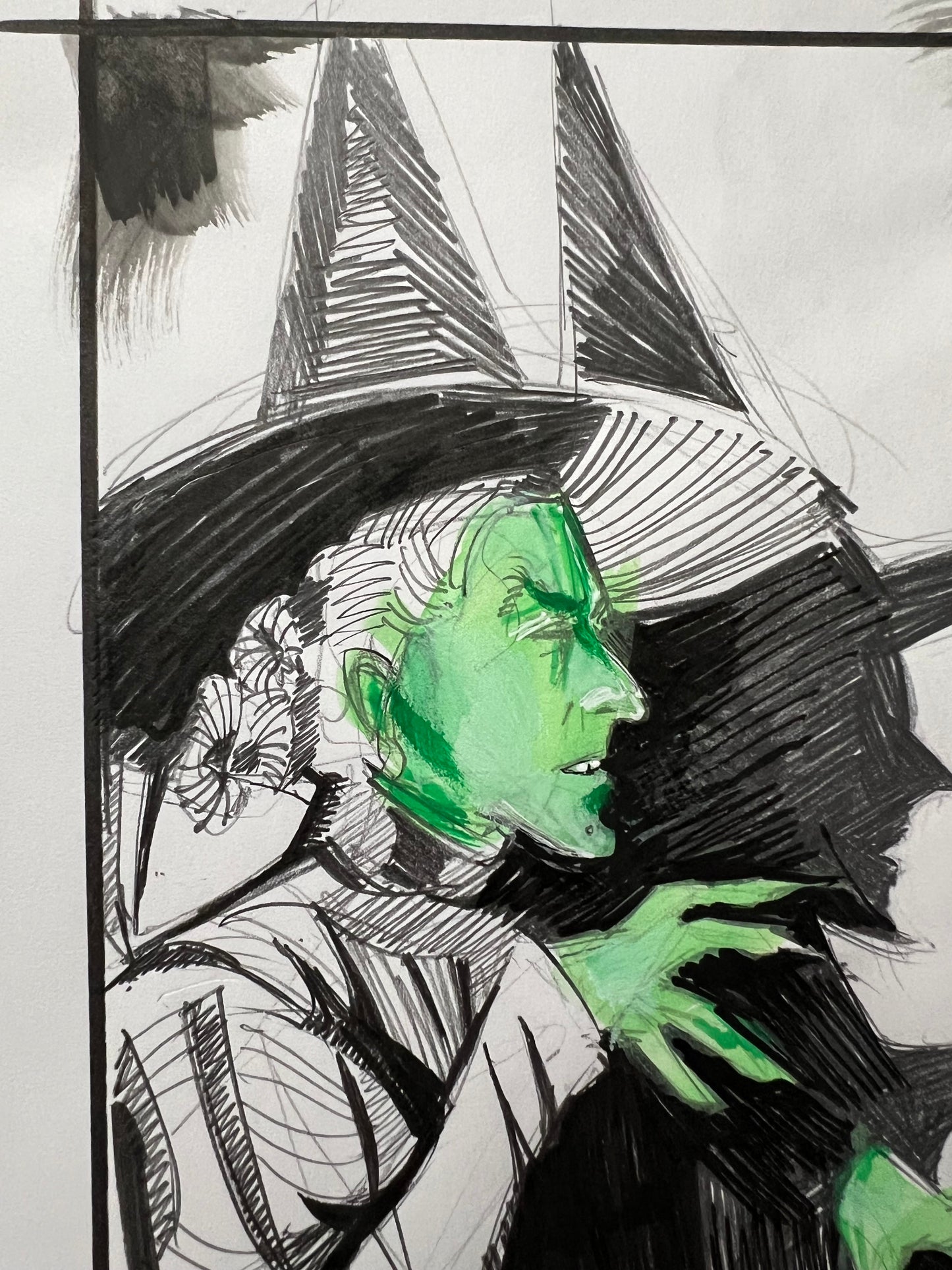 'Wicked Witch of the West' hand drawn sketch by Venamis Eli Hyder