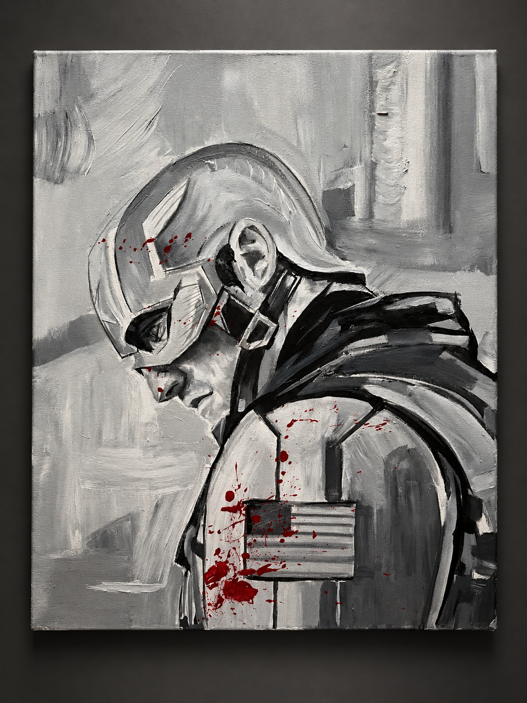 U.S. Agent original painting studio view